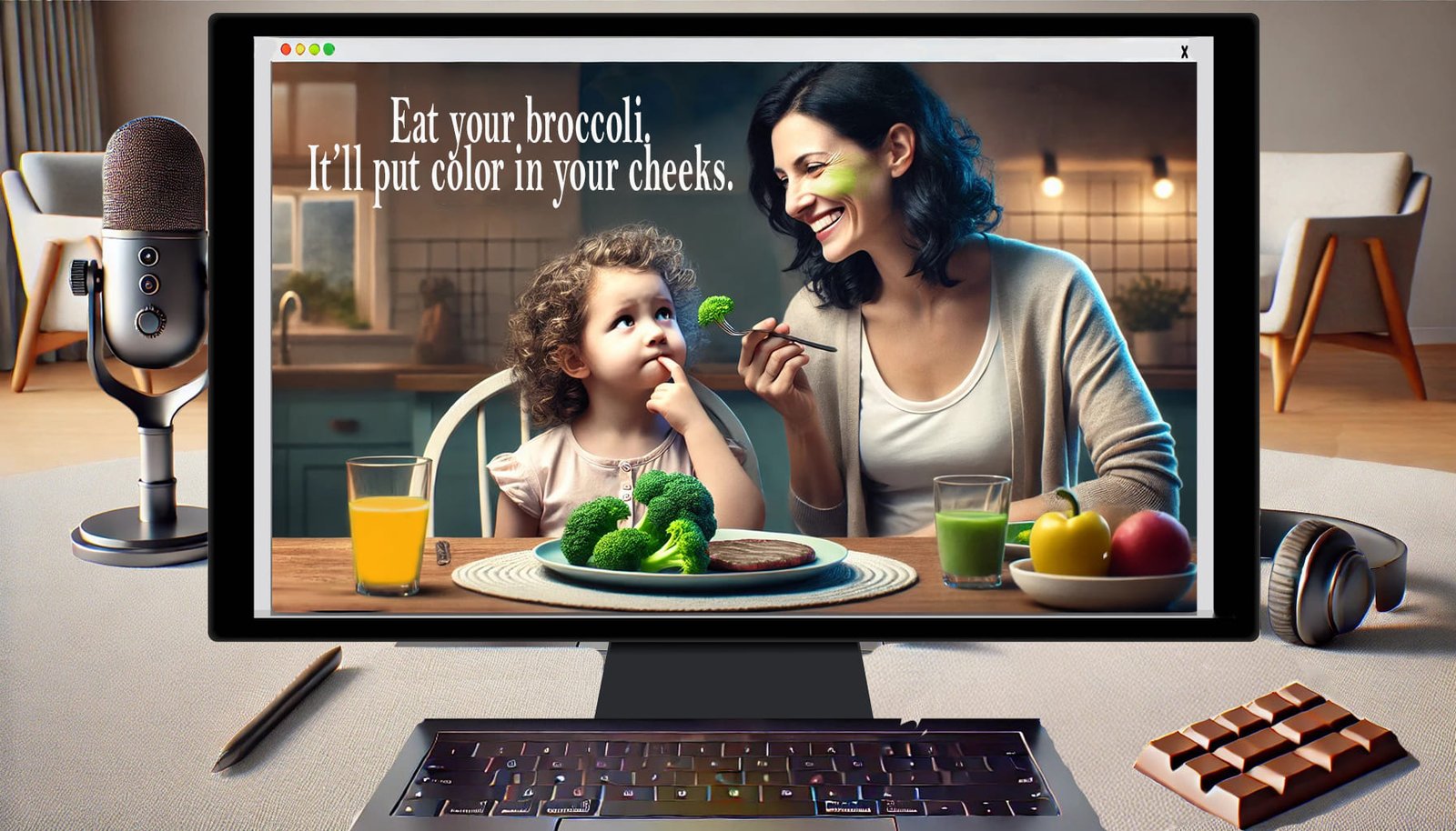color in your cheeks working with laptop 2
